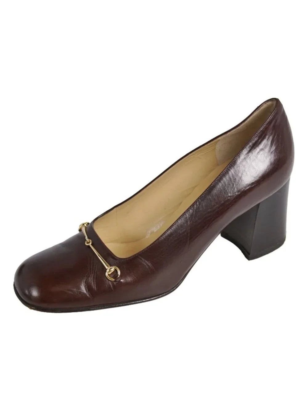 Gucci Vintage Pumps Horsebit Leather Heels